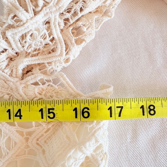 Kite & Butterfly Guipure lace Crochet Off Shoulder Ivory Wedding Gown Boho Beach - Picture 6 of 17